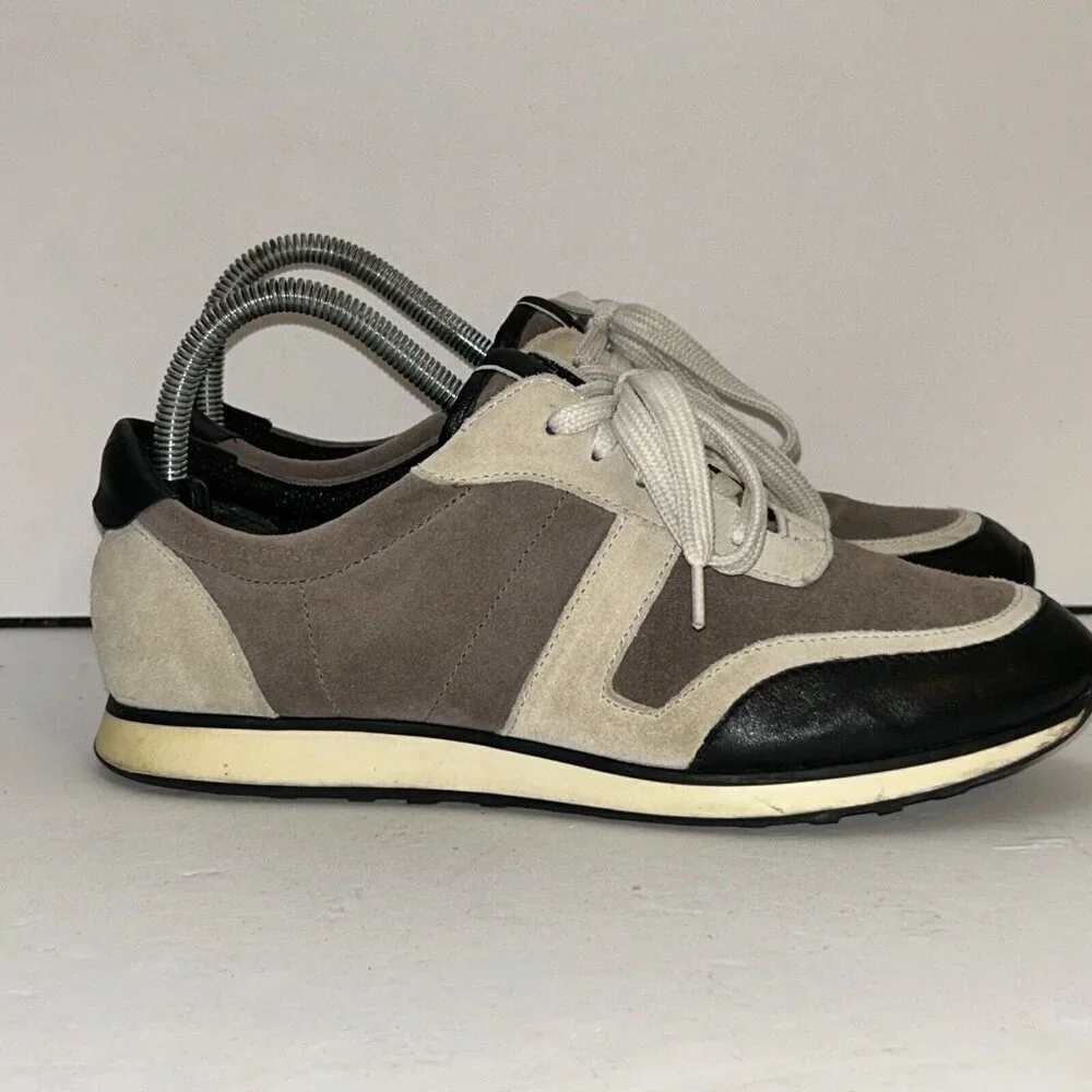 Via Spiga Suede Leather Two Tone Sneakers Casual Comfort Shoes Womens Size 8.5M - Picture 5 of 13